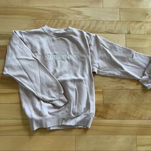 Brandy Melville Washed out baby pink crewneck